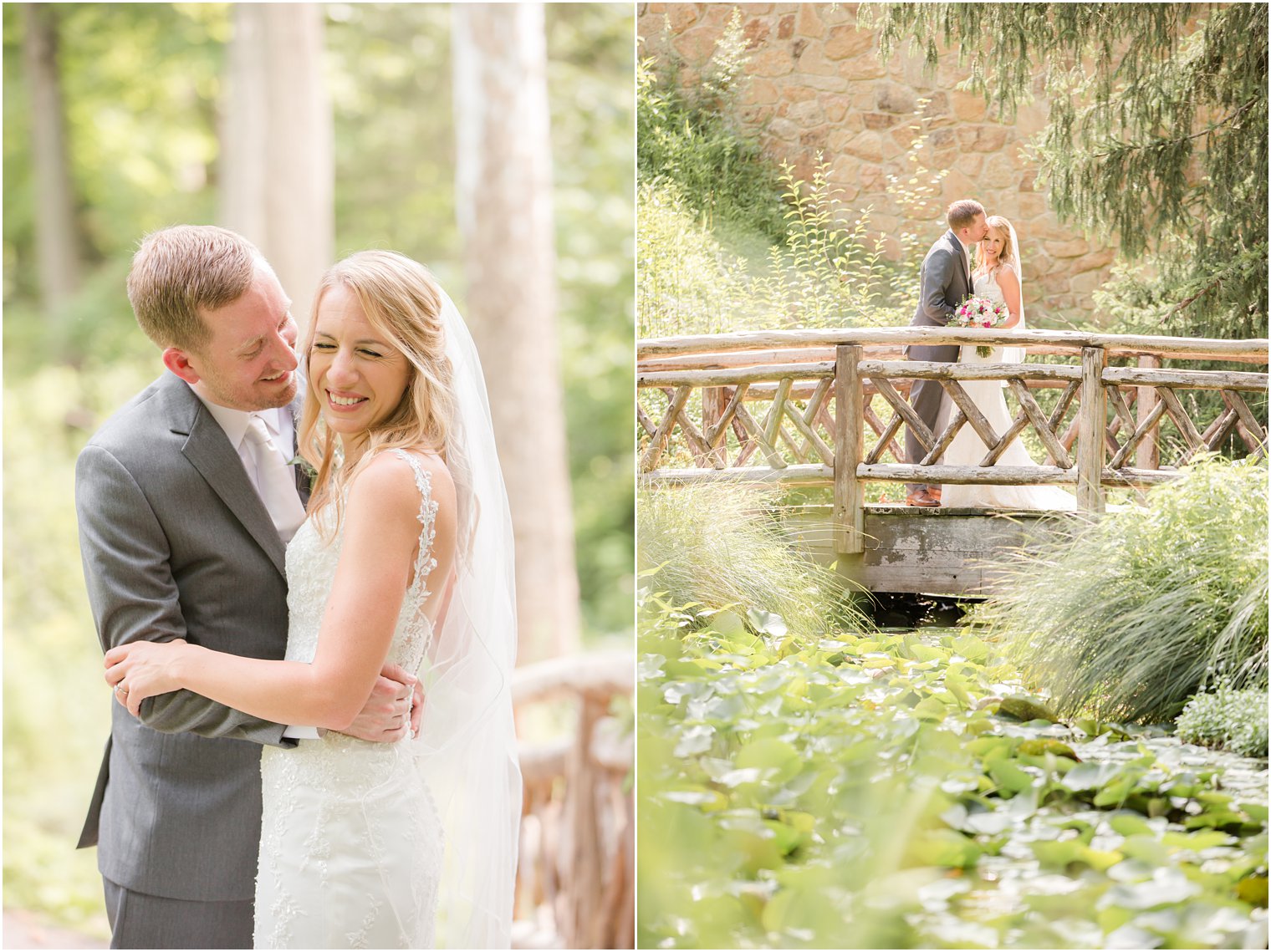 Wedding portraits at Leonard J. Buck Garden