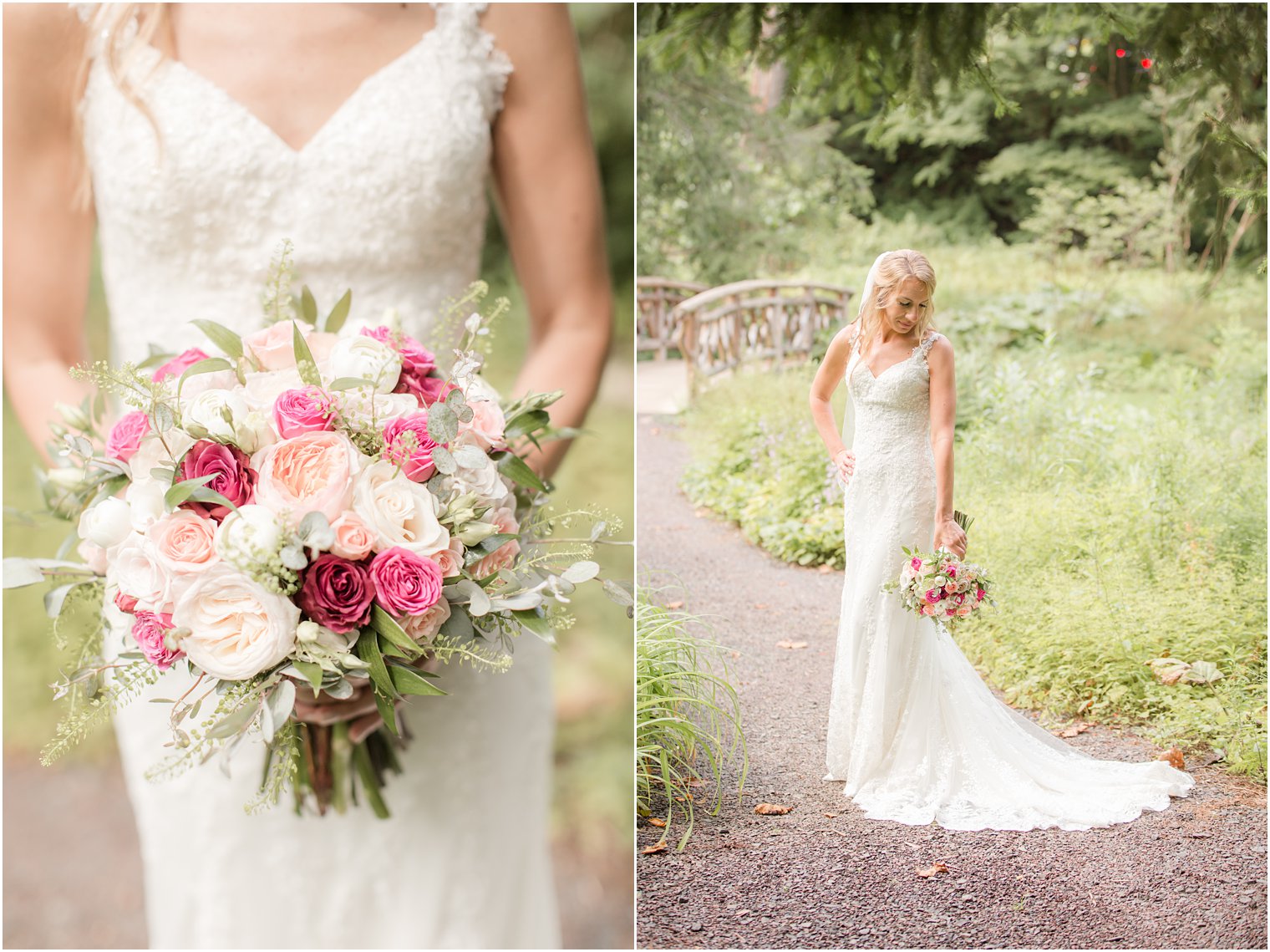 Bridal portraits and photos at Leonard J. Buck Garden