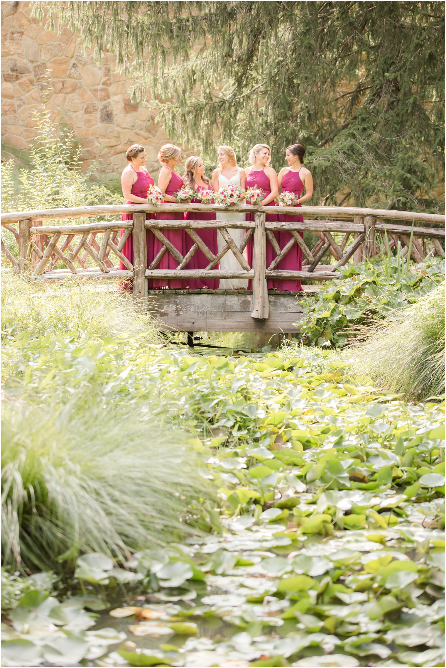 Bridesmaids photos at Leonard J. Buck Garden