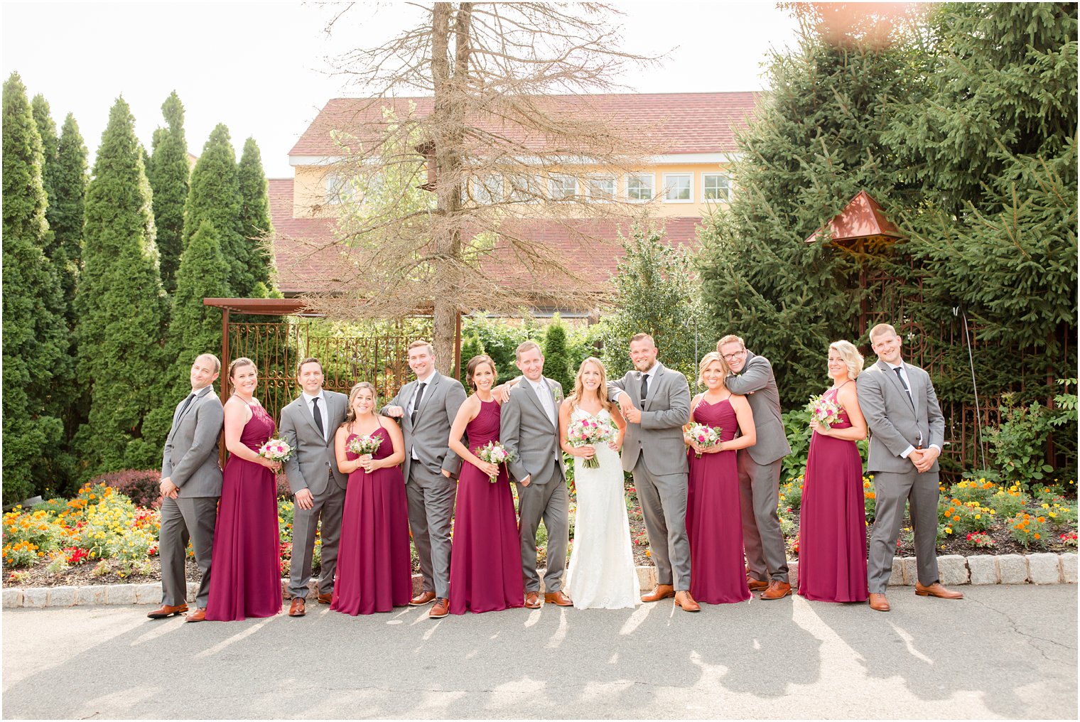Bridal party photos at Stone House at Stirling Ridge in Warren, NJ