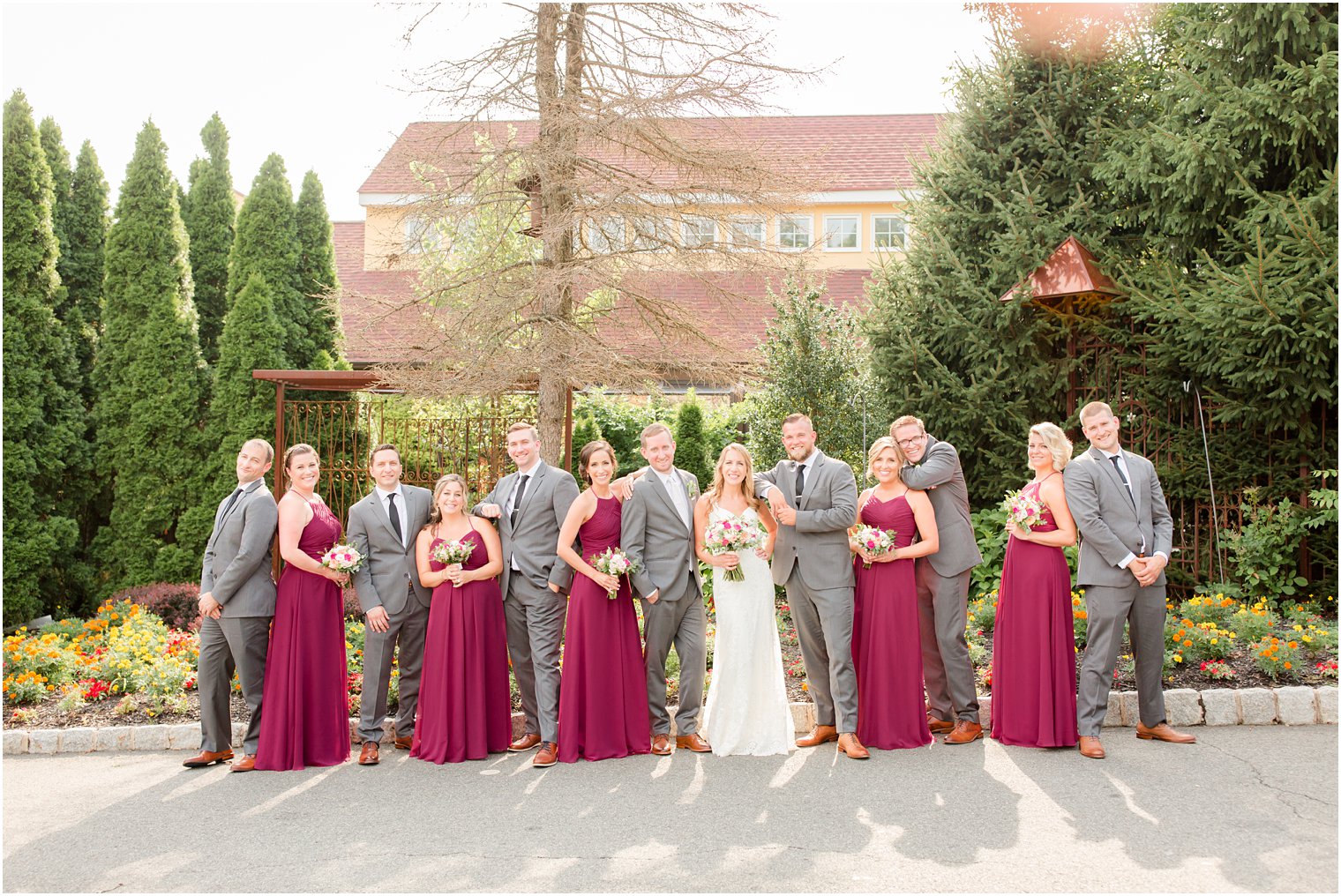 Bridal party photos at Stone House at Stirling Ridge in Warren, NJ