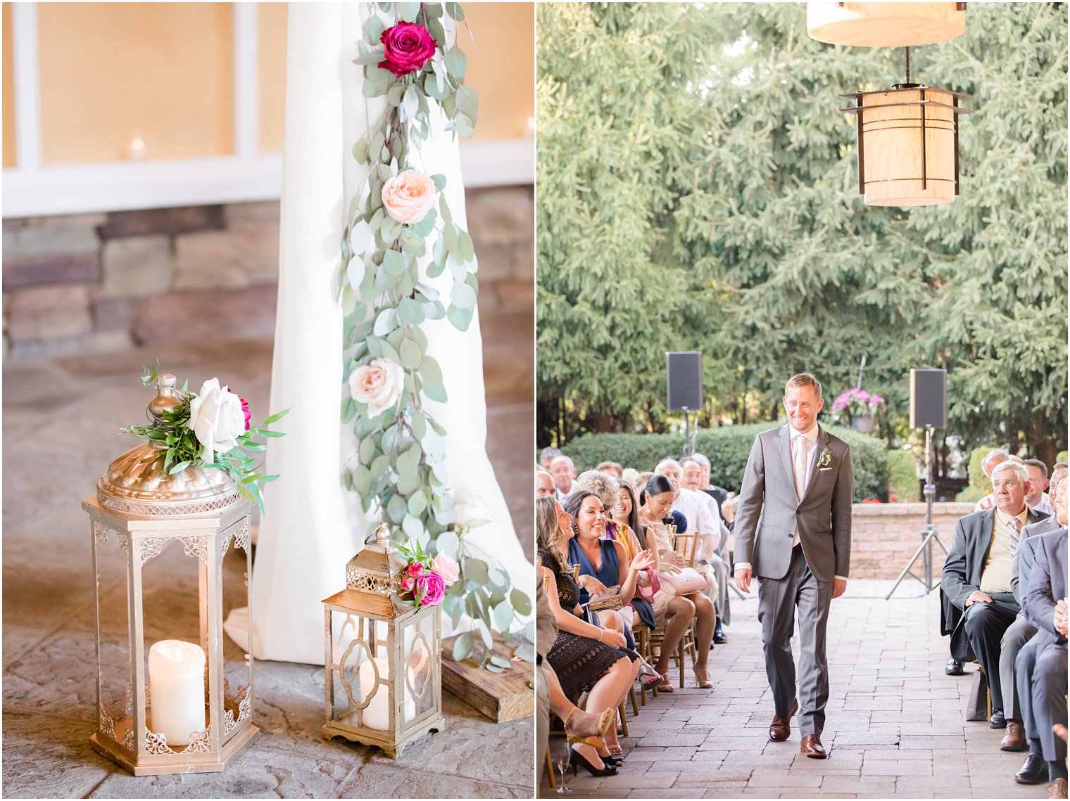 Wedding ceremony at Stone House at Stirling Ridge in Warren, NJ