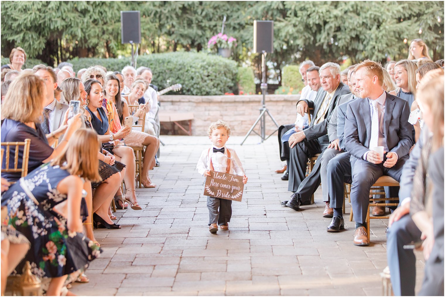 Wedding ceremony at Stone House at Stirling Ridge in Warren, NJ