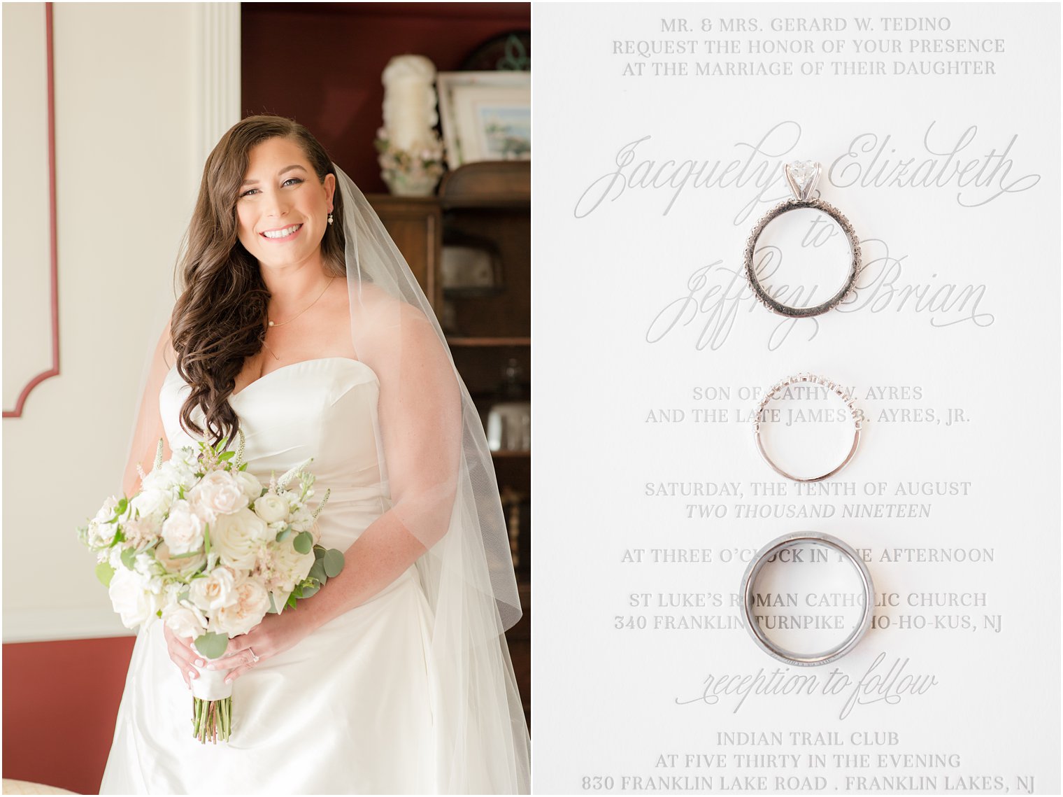 Bridal portrait and wedding bands