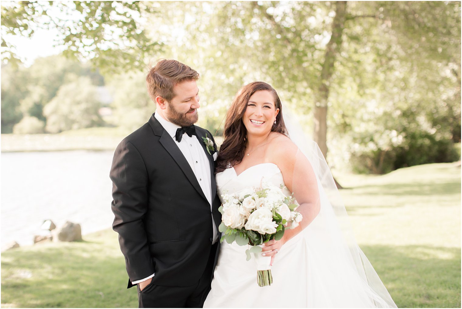 Joyful bride on her wedding day at Indian Trail Club