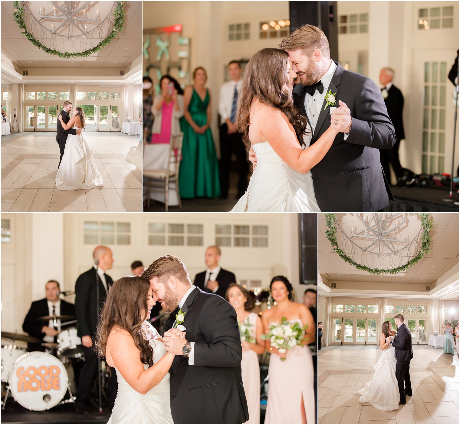 Bride and groom during their first dance at Indian Trail Club 