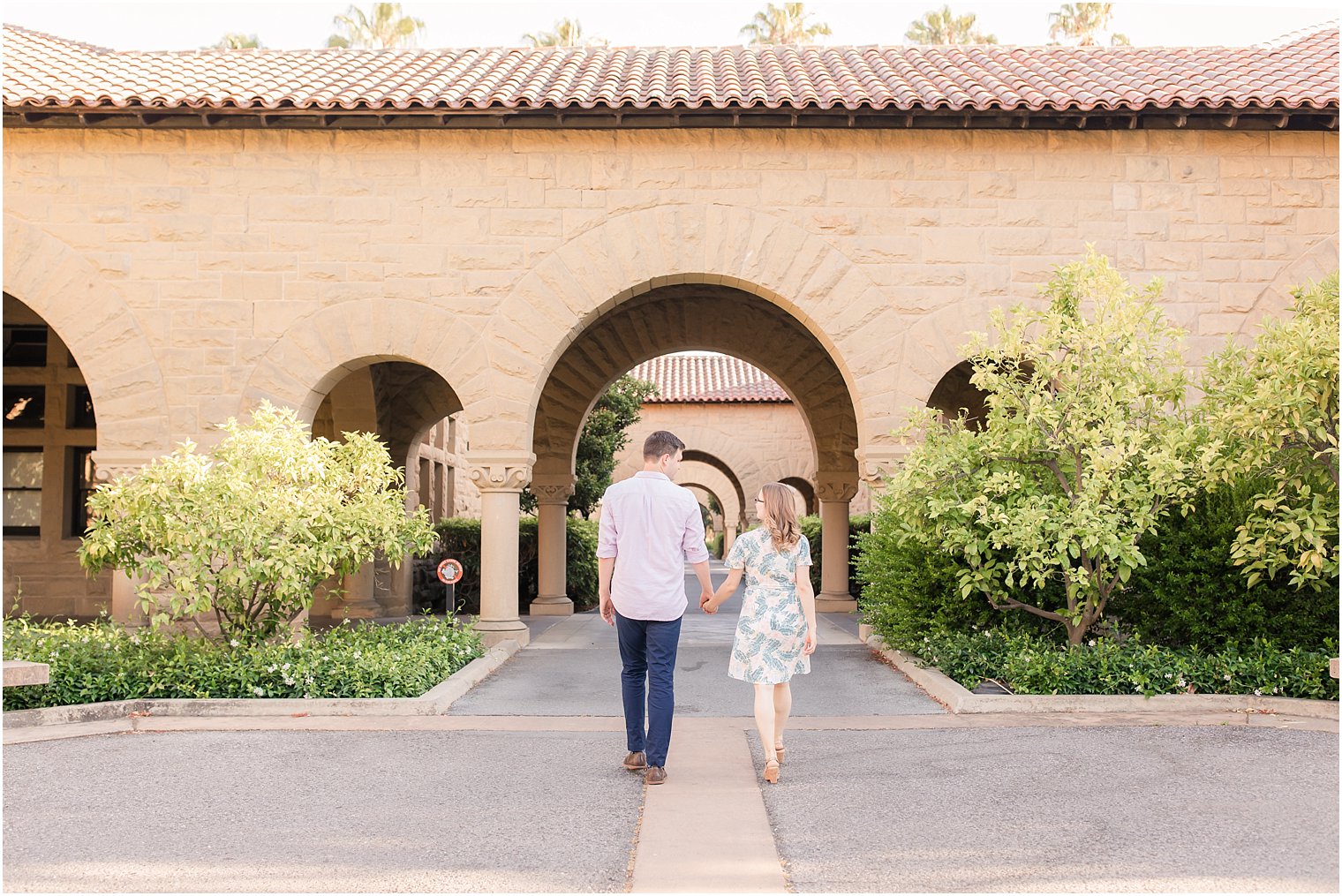 Engagement photos at Stanford University Campus