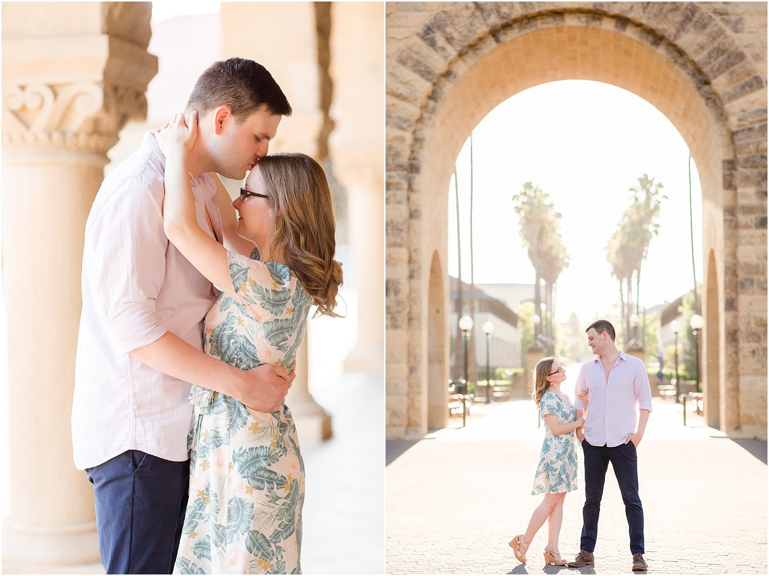 Young couple in Stanford University Engagement Photos by Idalia Photography