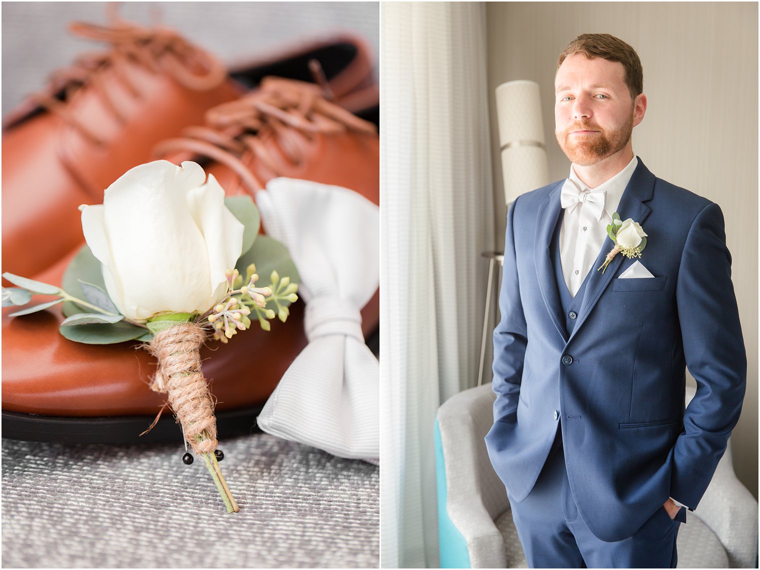 Formal portrait of groom 