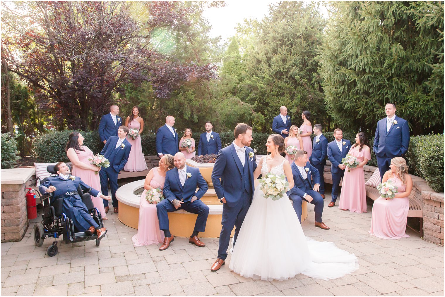 Bridal party portraits at Stone House at Stirling Ridge Wedding Photos by NJ Wedding Photographers Idalia Photography