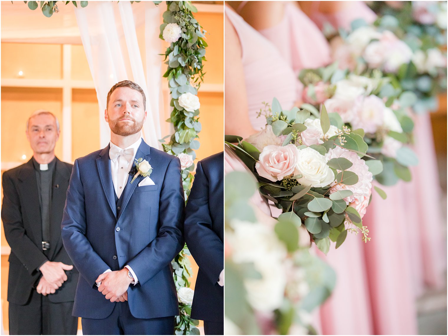 Wedding ceremony at Stone House at Stirling Ridge Wedding Photos by NJ Wedding Photographers Idalia Photography