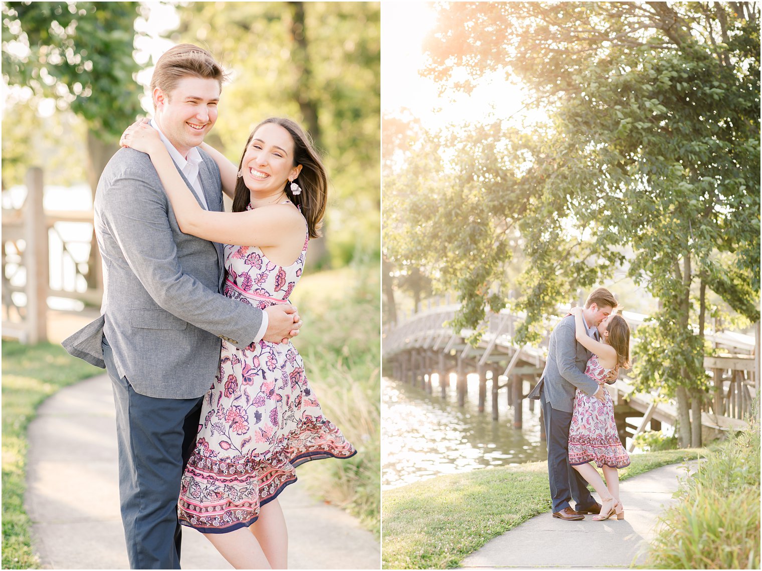 Preppy outfits for engagement photos in Spring Lake, NJ 