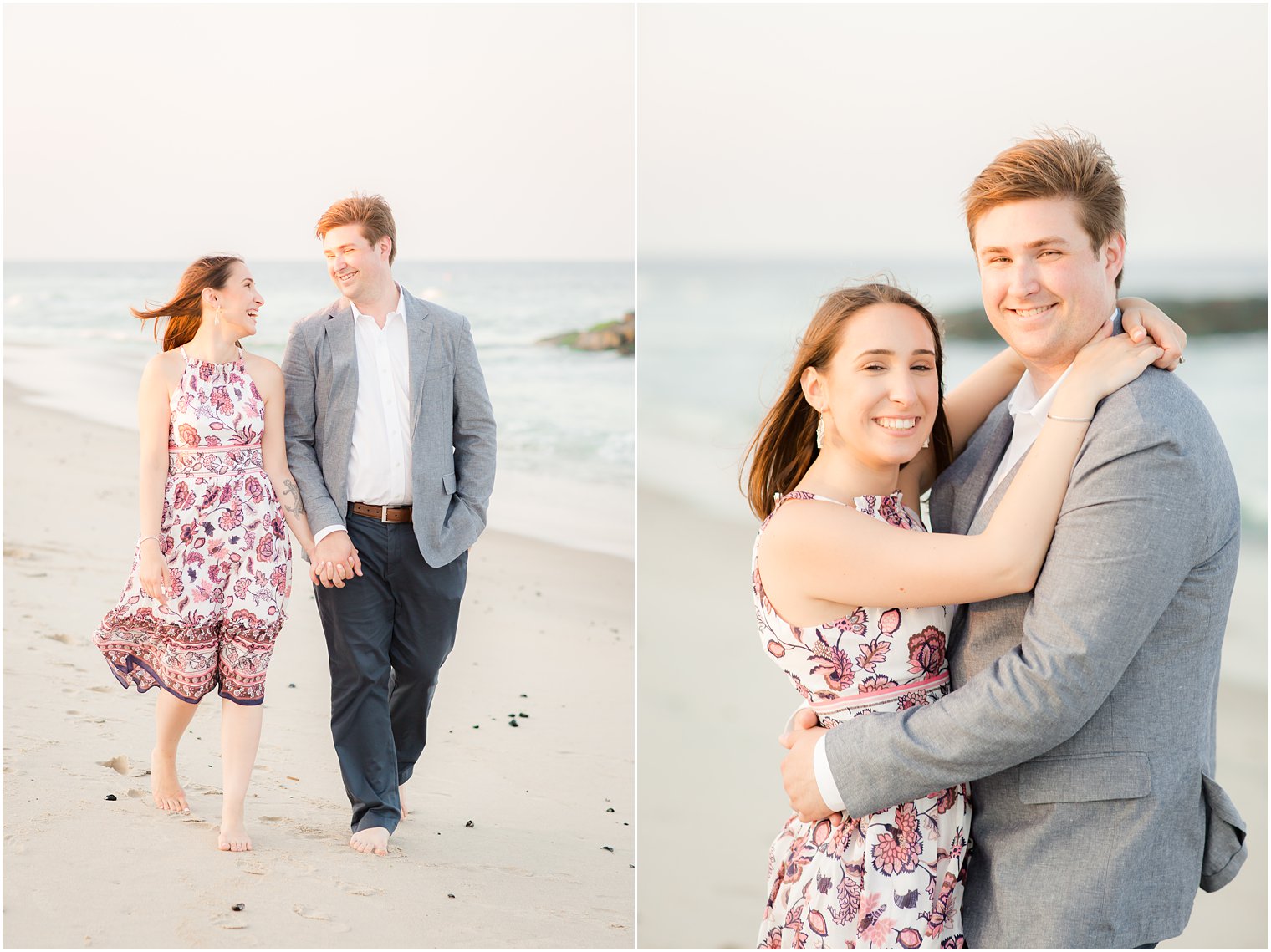 Classic engagement photos on the beach 