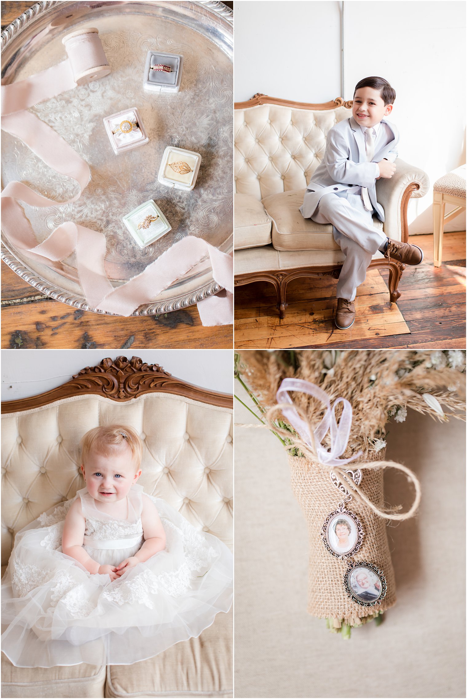 Ring bearer and flower girl at Art Factory Studios in Paterson NJ