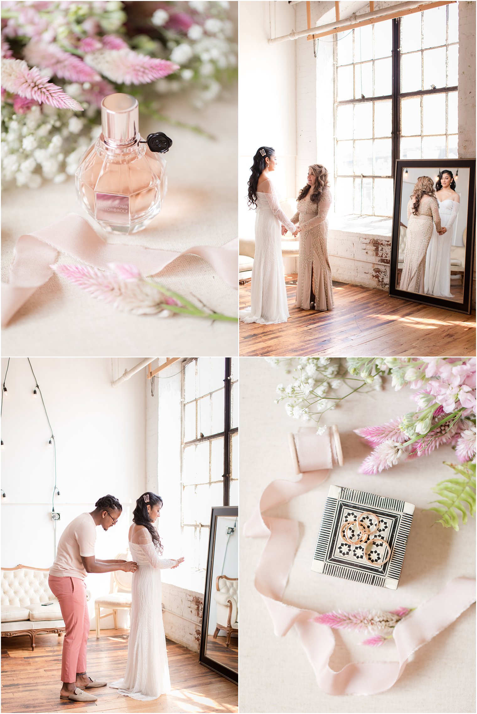 Bridal prep photos at Art Factory Studios in Paterson, NJ