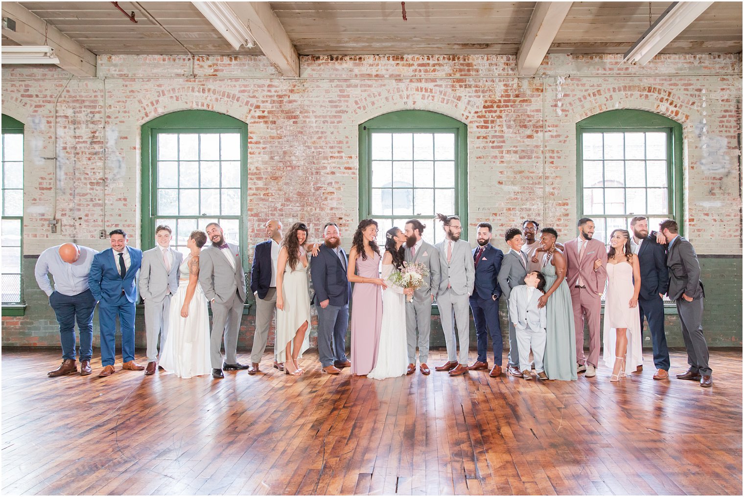 Bridal party photos at Art Factory Studios in Paterson NJ 