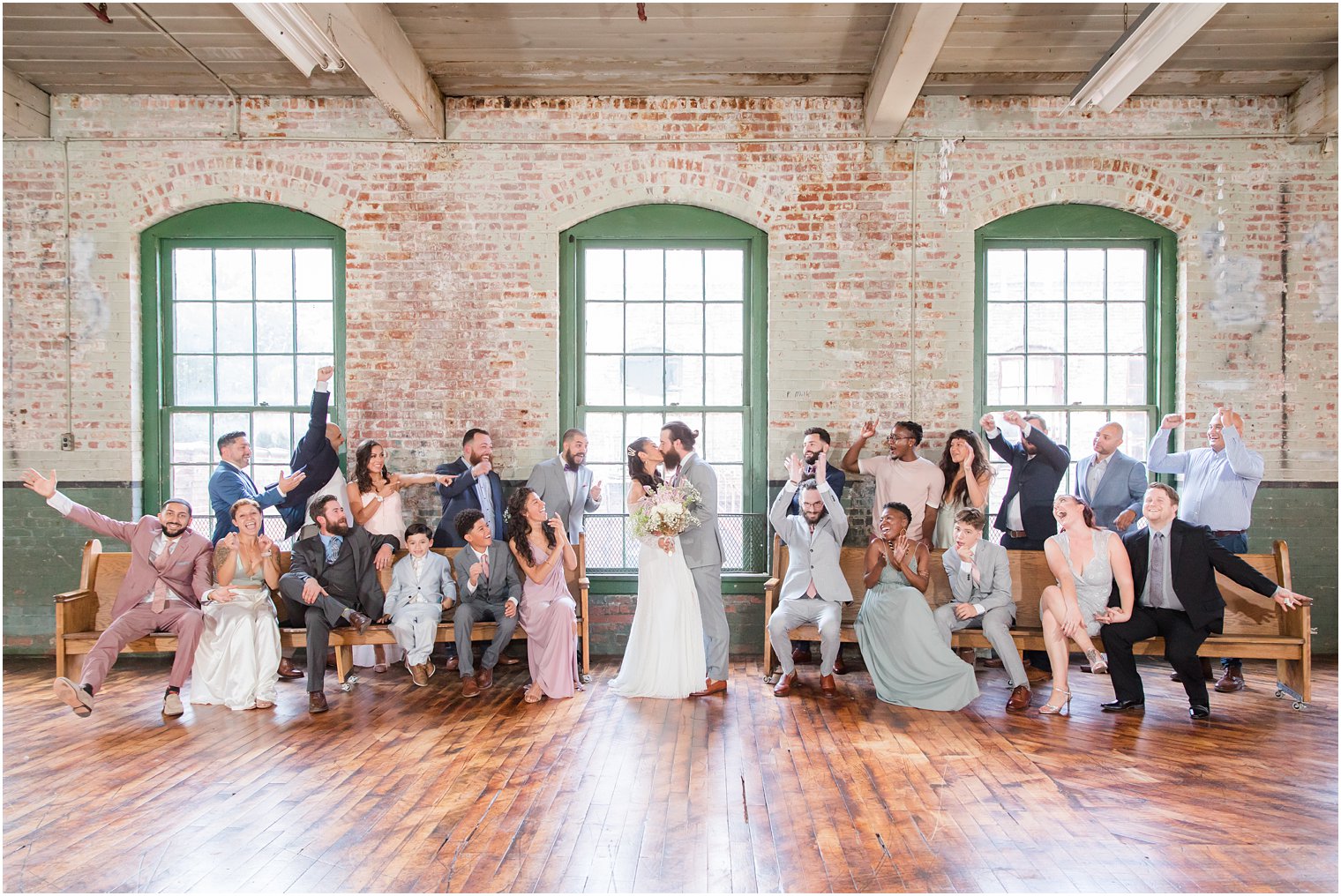 Bridal party photos at Art Factory Studios in Paterson NJ 