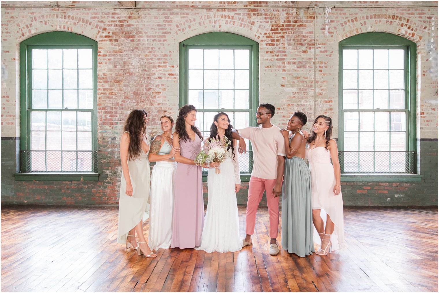 Candid bridal party photo