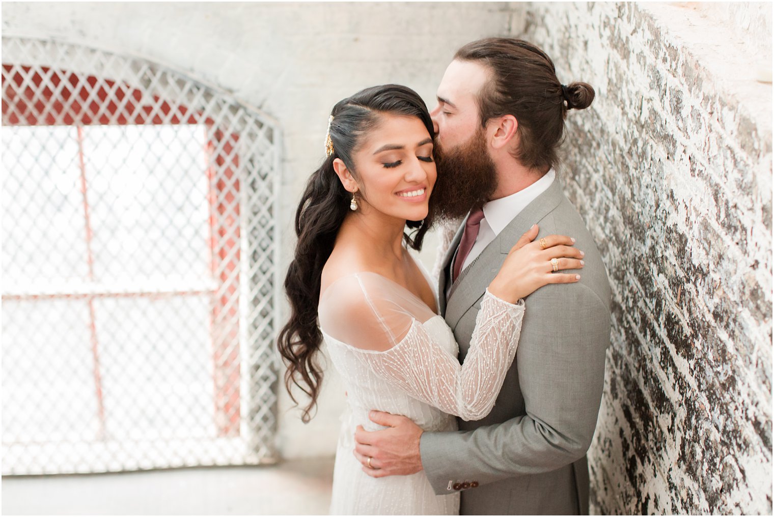 Bride and groom photos at the Art Factory in Paterson NJ