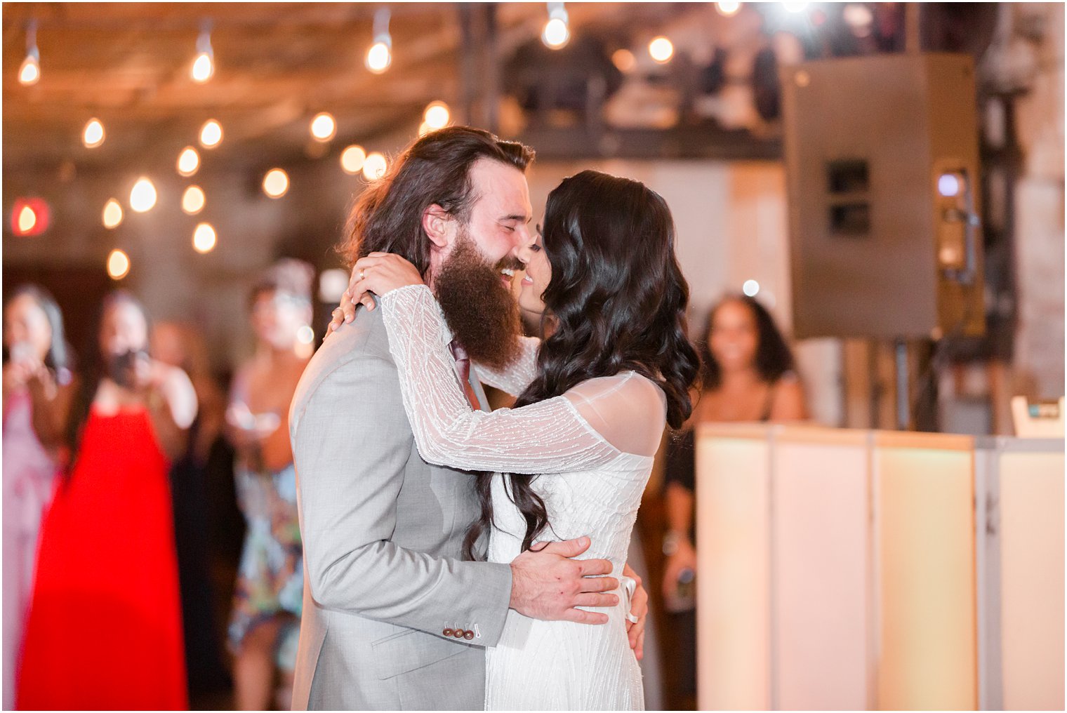 Reception dancing photos for industrial chic wedding at Art Factory Studios in Paterson NJ