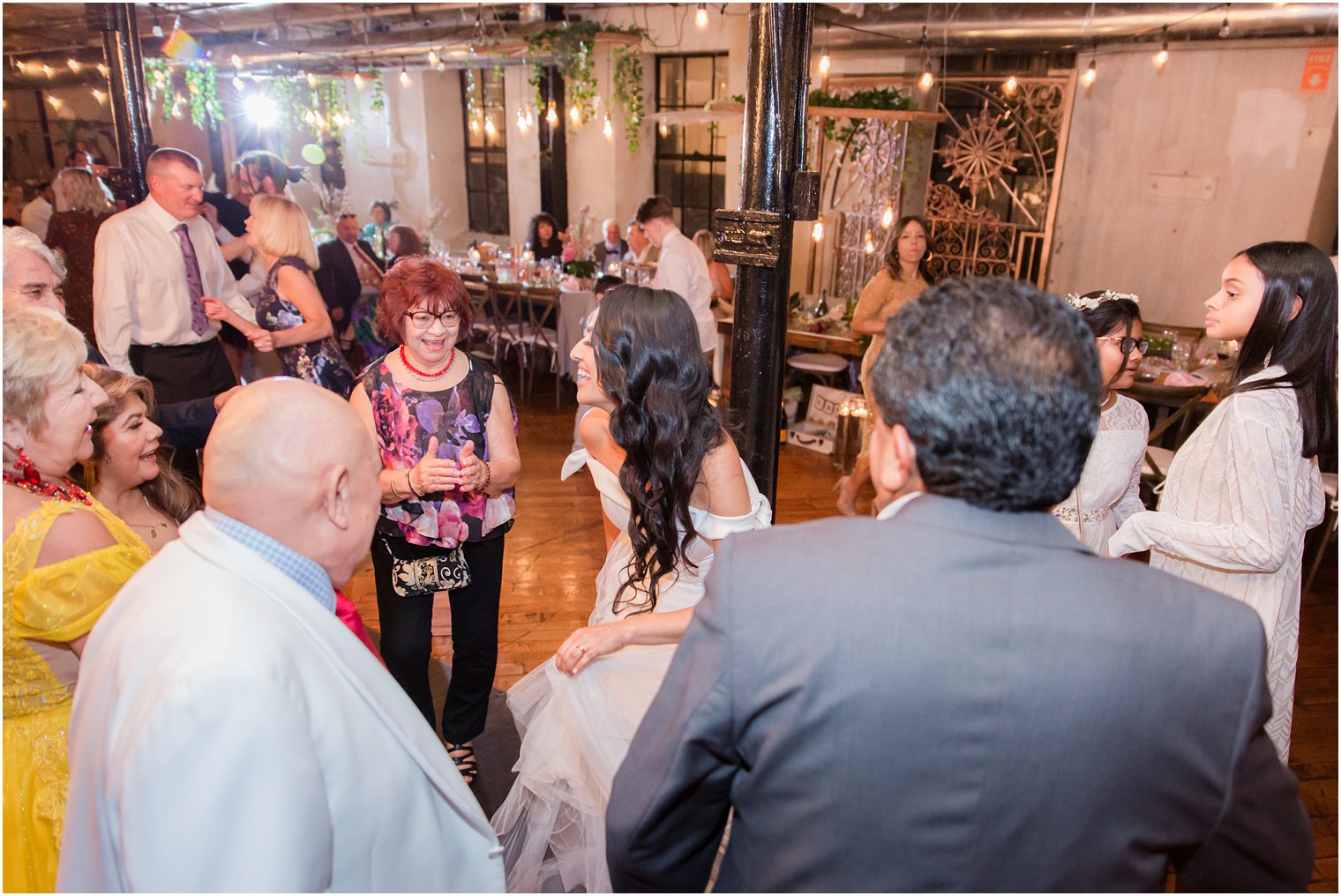 Reception dancing photos for industrial chic wedding at Art Factory Studios in Paterson NJ