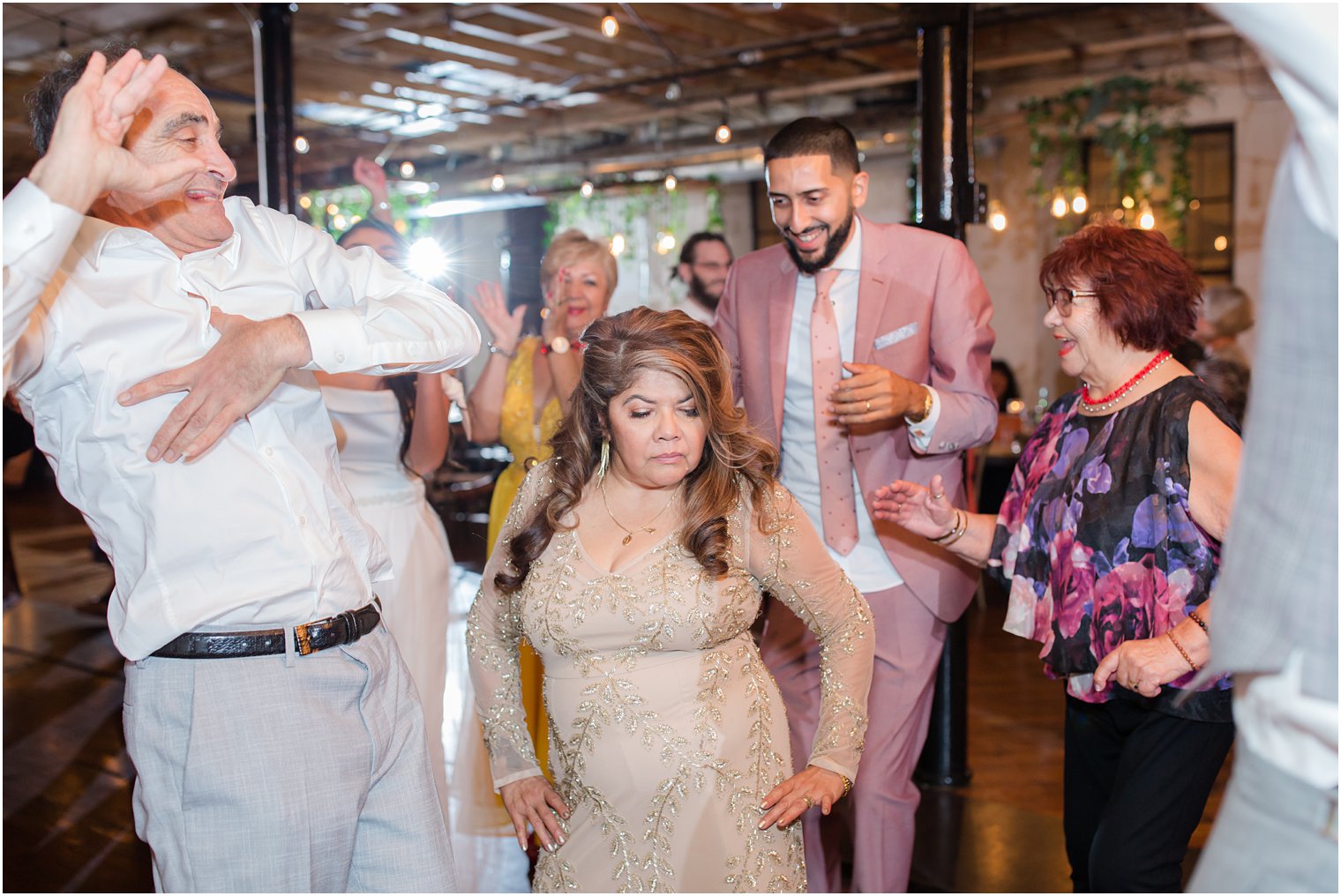 Reception dancing photos for industrial chic wedding at Art Factory Studios in Paterson NJ