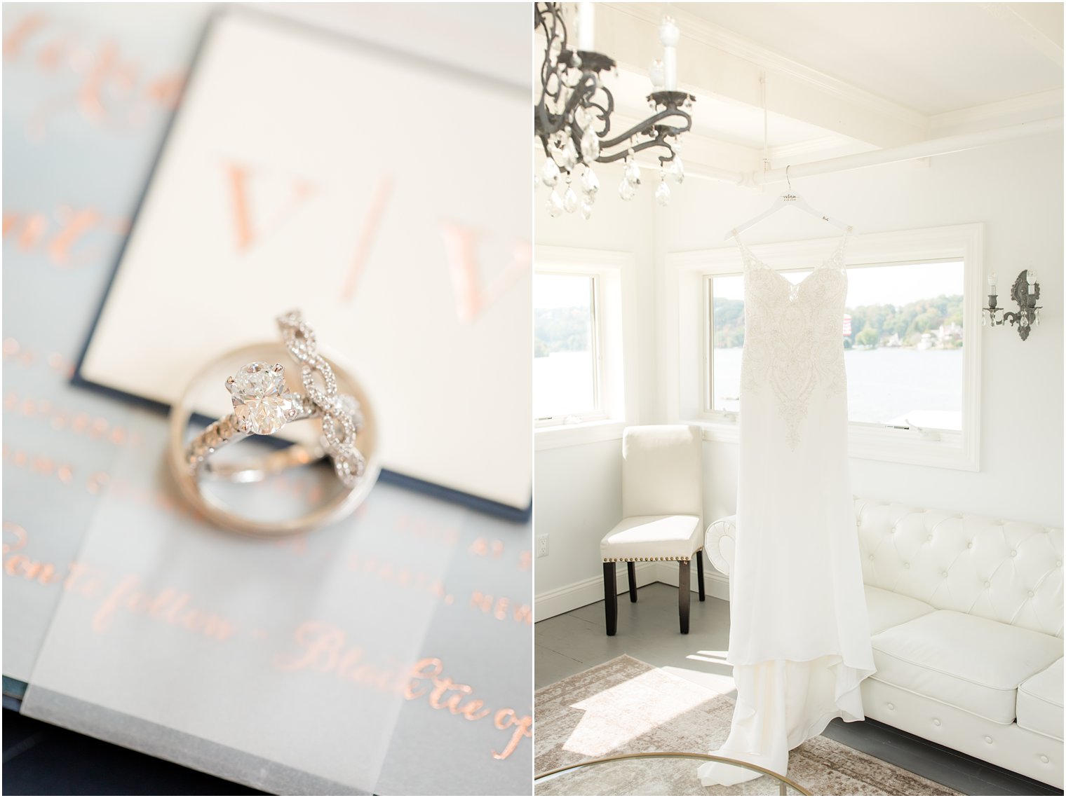 bride's details for Lake Mohawk wedding day