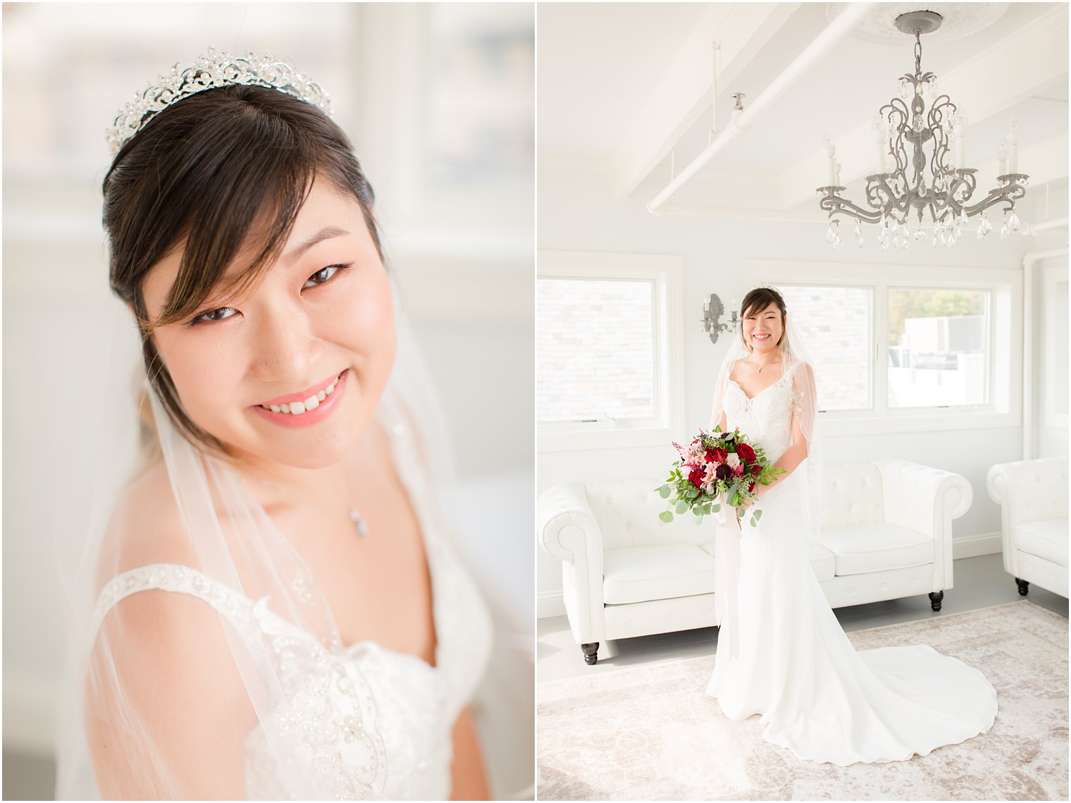 classic bridal portraits for New Jersey wedding with Idalia Photography