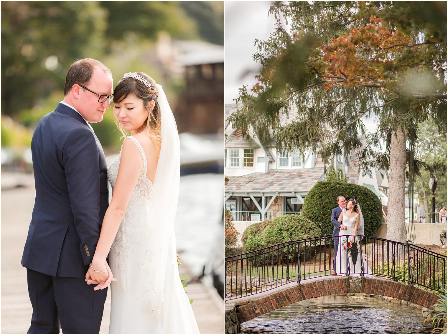 fall wedding portraits at Lake Mohawk with Idalia Photography