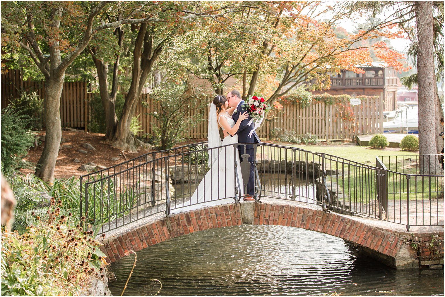 early fall wedding portraits at Lake Mohawk with Idalia Photography