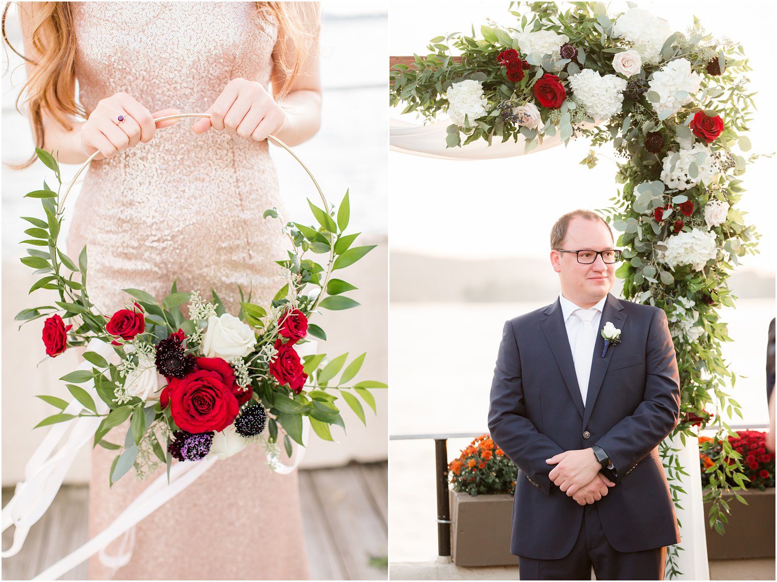 red rose and floral details for ceremony by A Touch of Elegance Events