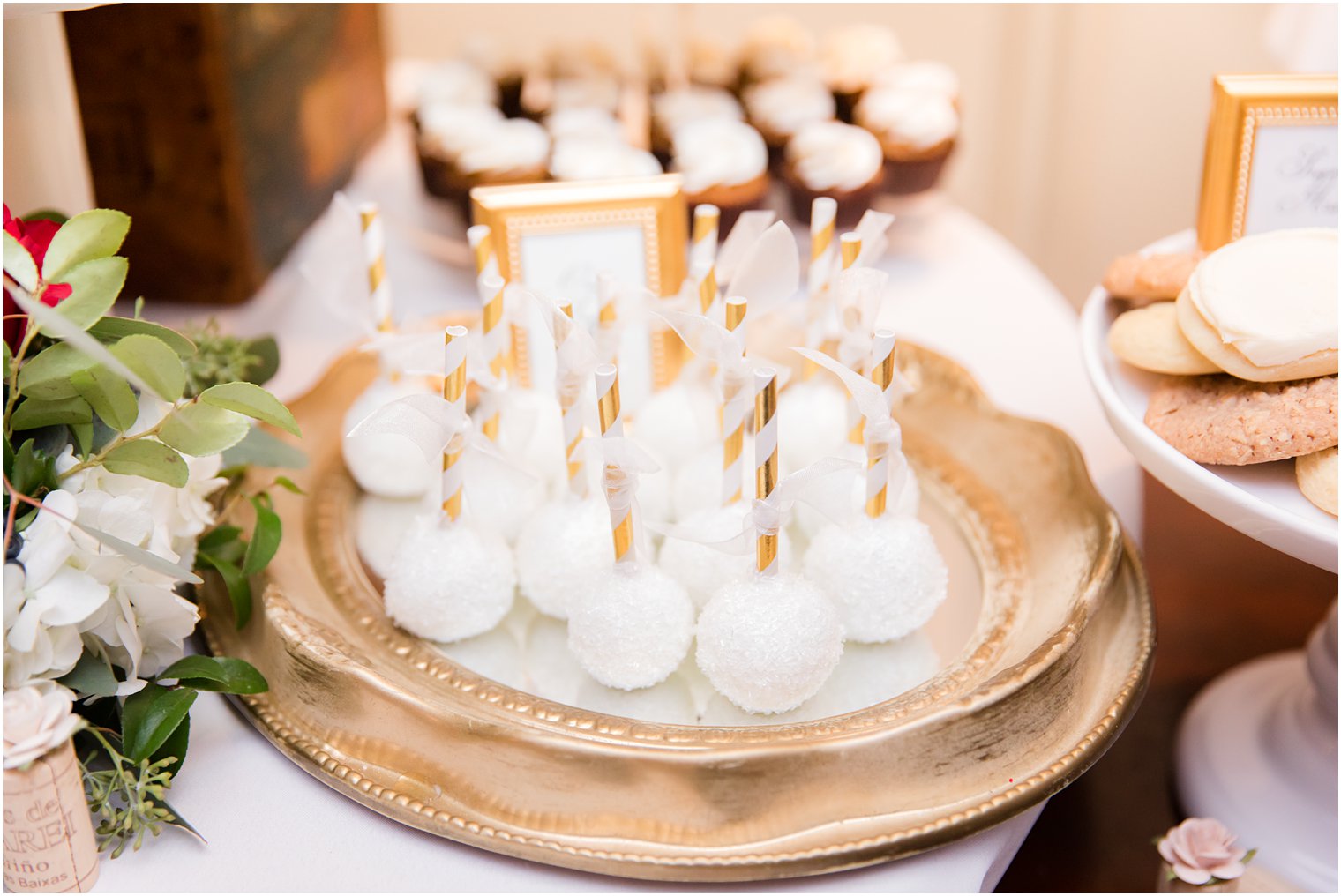 cake pops for wedding reception by Patty Cakes at Lake Mohawk Country Club 