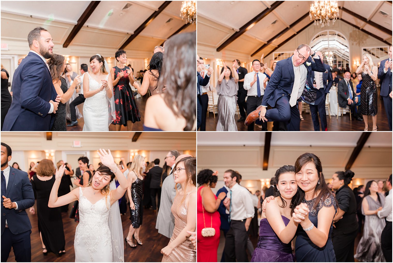 wedding reception fun at Lake Mohawk Country Club