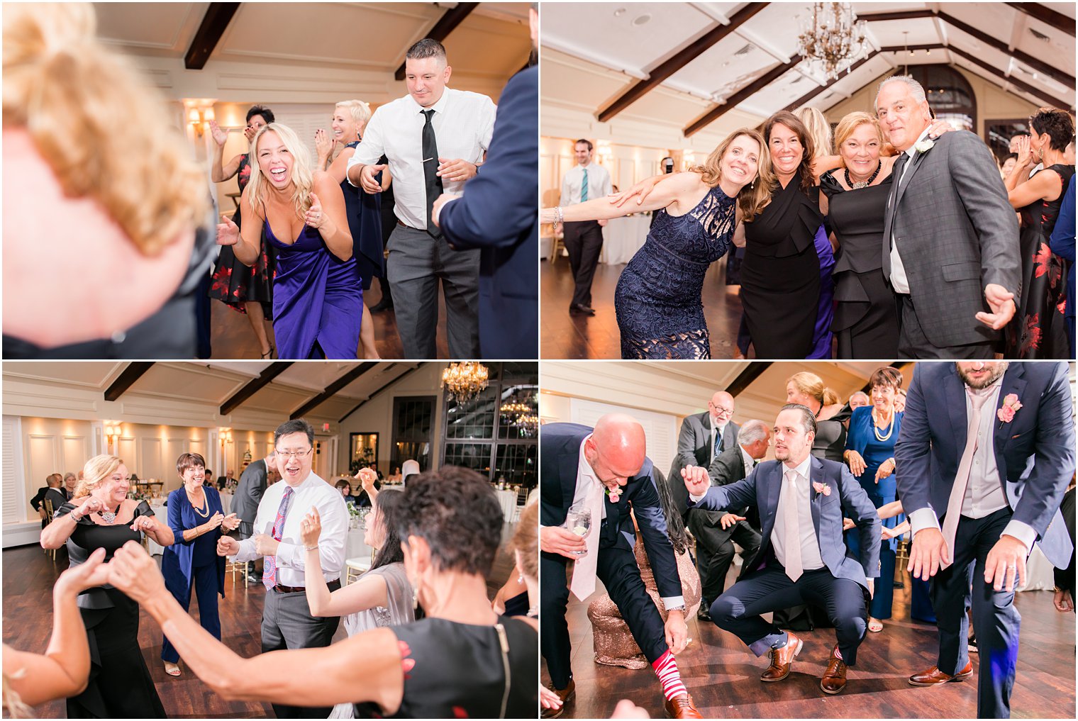 wedding reception dancing at Lake Mohawk Country Club with Idalia Photography