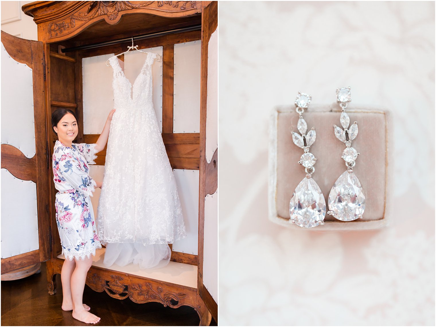 bride prepares for Park Chateau Estate wedding with Idalia Photography