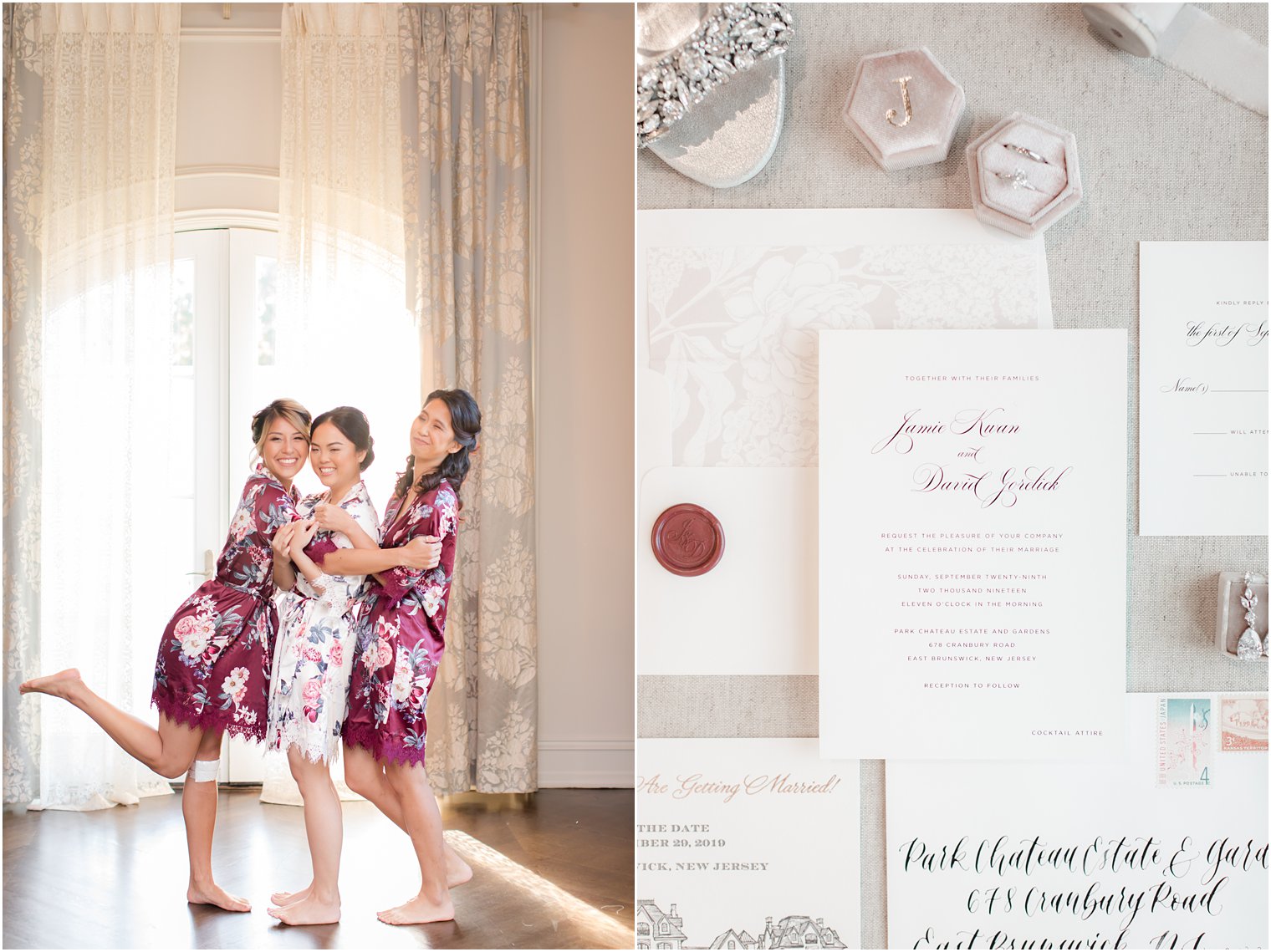 wedding invitations for New Jersey wedding photographed by Idalia Photography