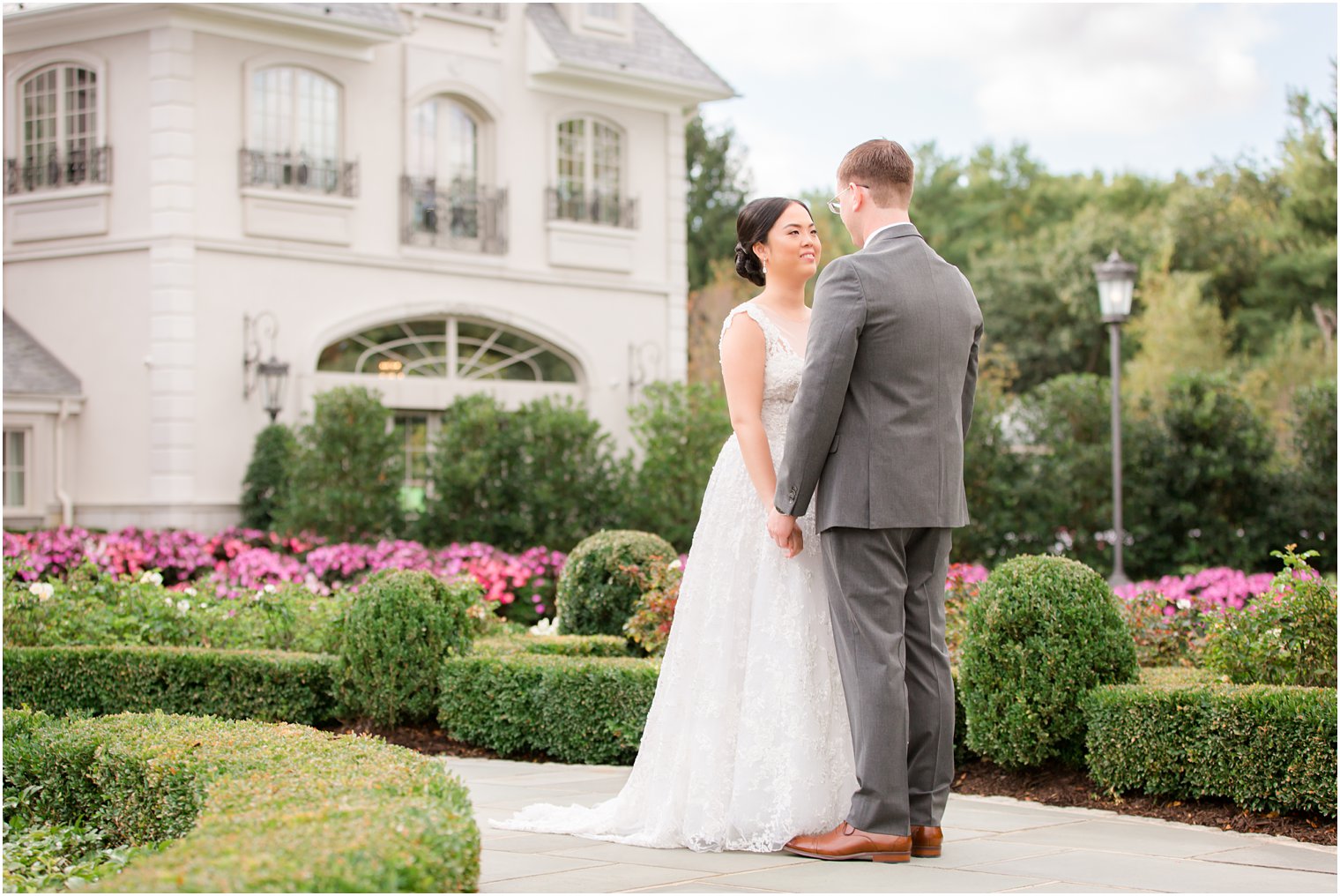 NJ wedding day first look by Idalia Photography