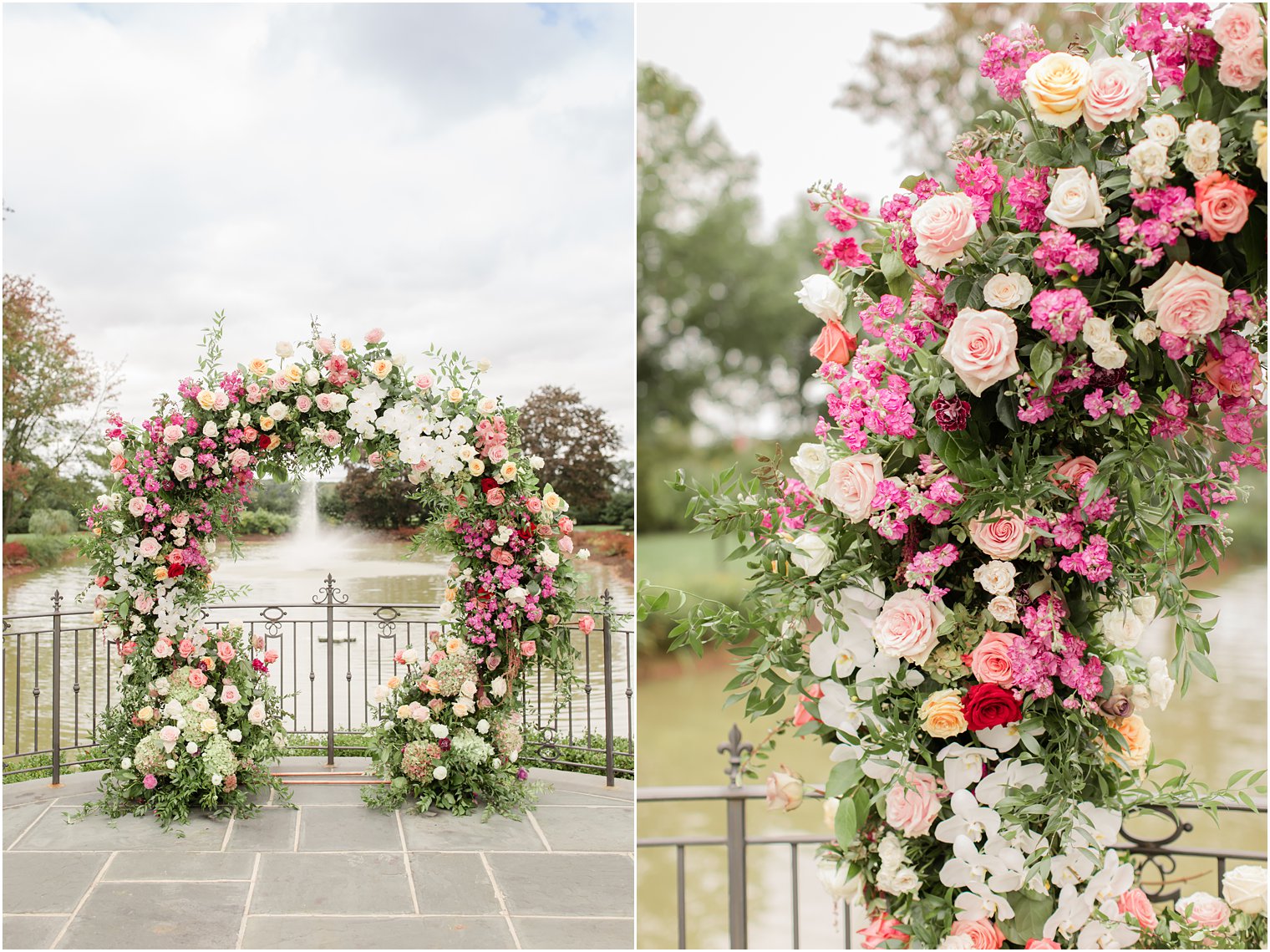 floral arch by Pink Dahlia Vintage for Park Chateau Estate wedding with Idalia Photography