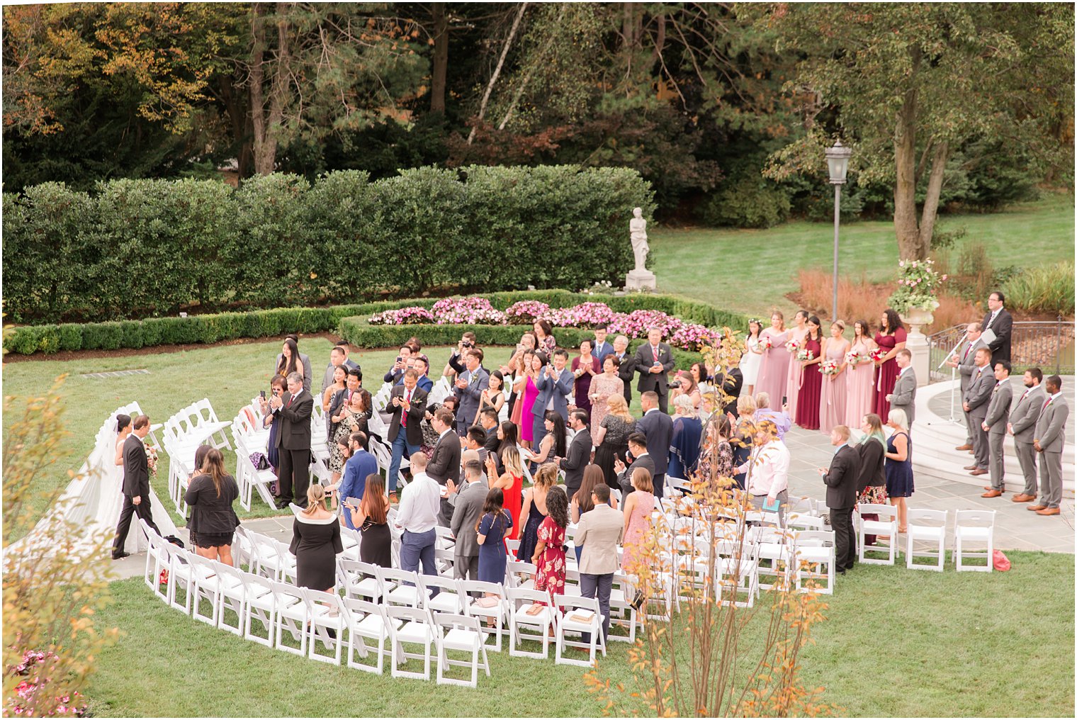 fall wedding ceremony at Park Chateau Estate with Idalia Photography
