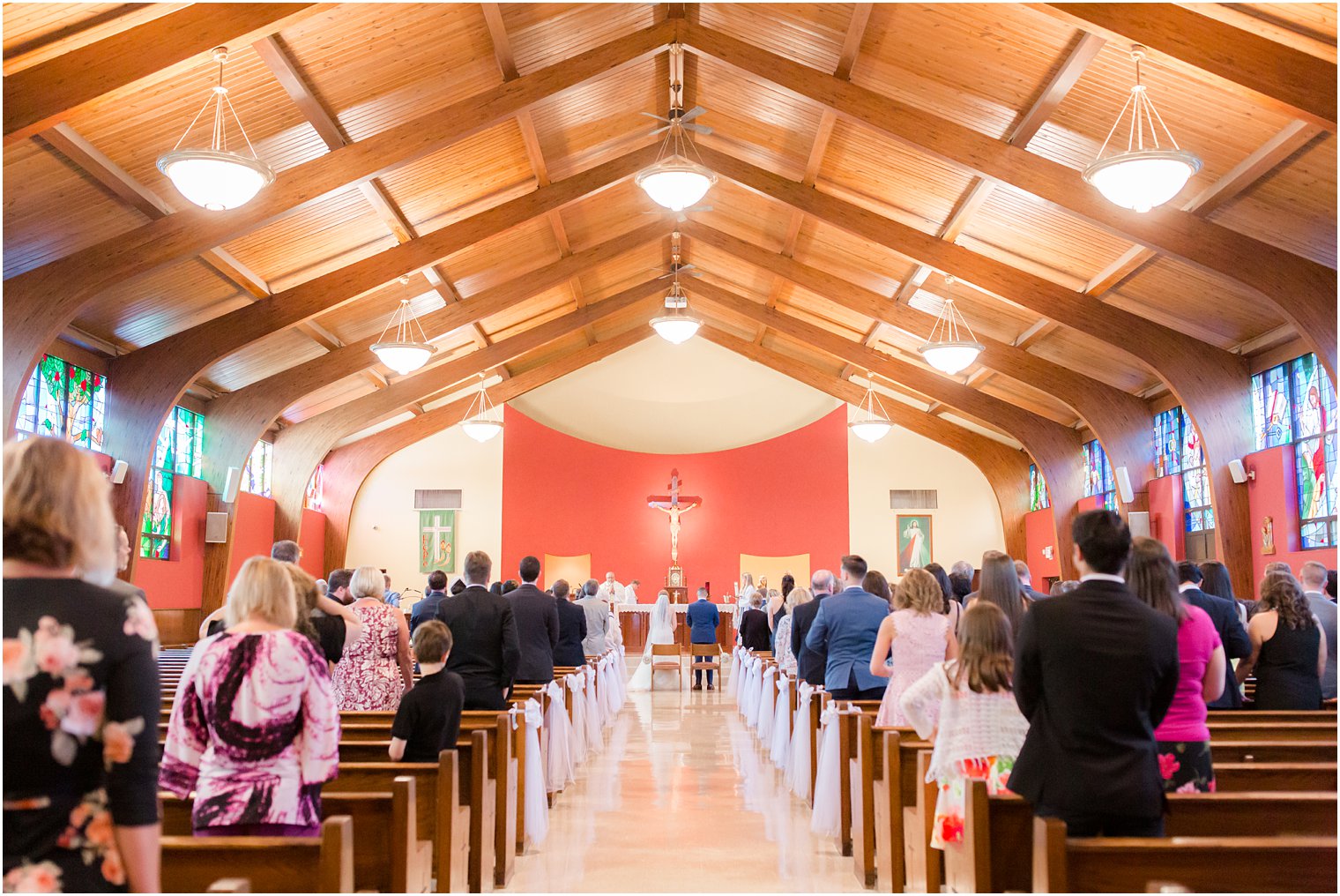 Wedding ceremony at St. Veronica's Church in Howell, NJ