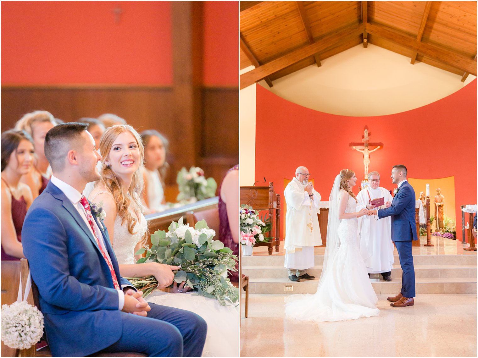 Wedding ceremony at St. Veronica's Church in Howell, NJ