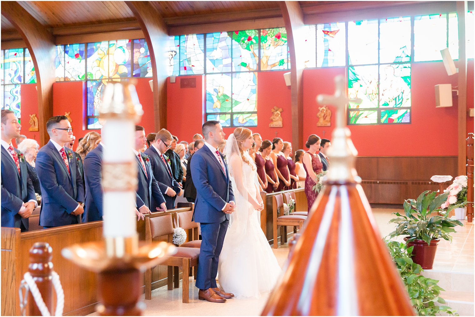 Wedding ceremony at St. Veronica's Church in Howell, NJ