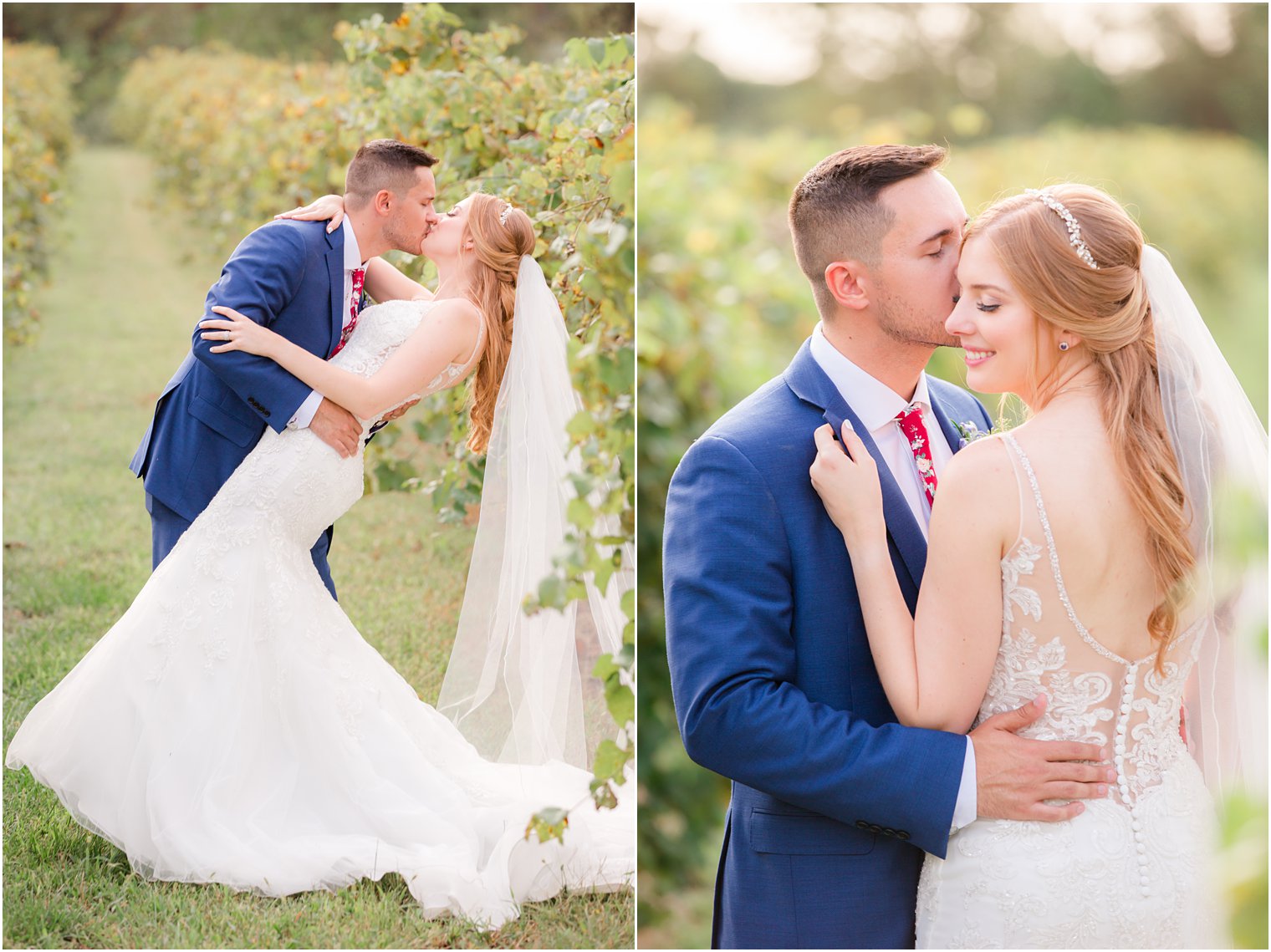 bride and groom portraits at Laurita Winery wedding venue at New Egypt, NJ