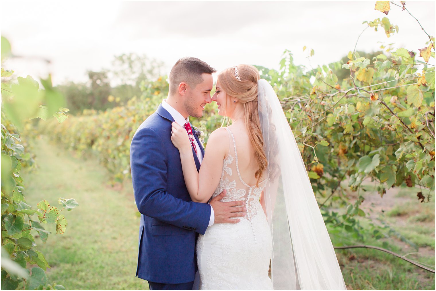 bride and groom portraits at Laurita Winery wedding venue at New Egypt, NJ