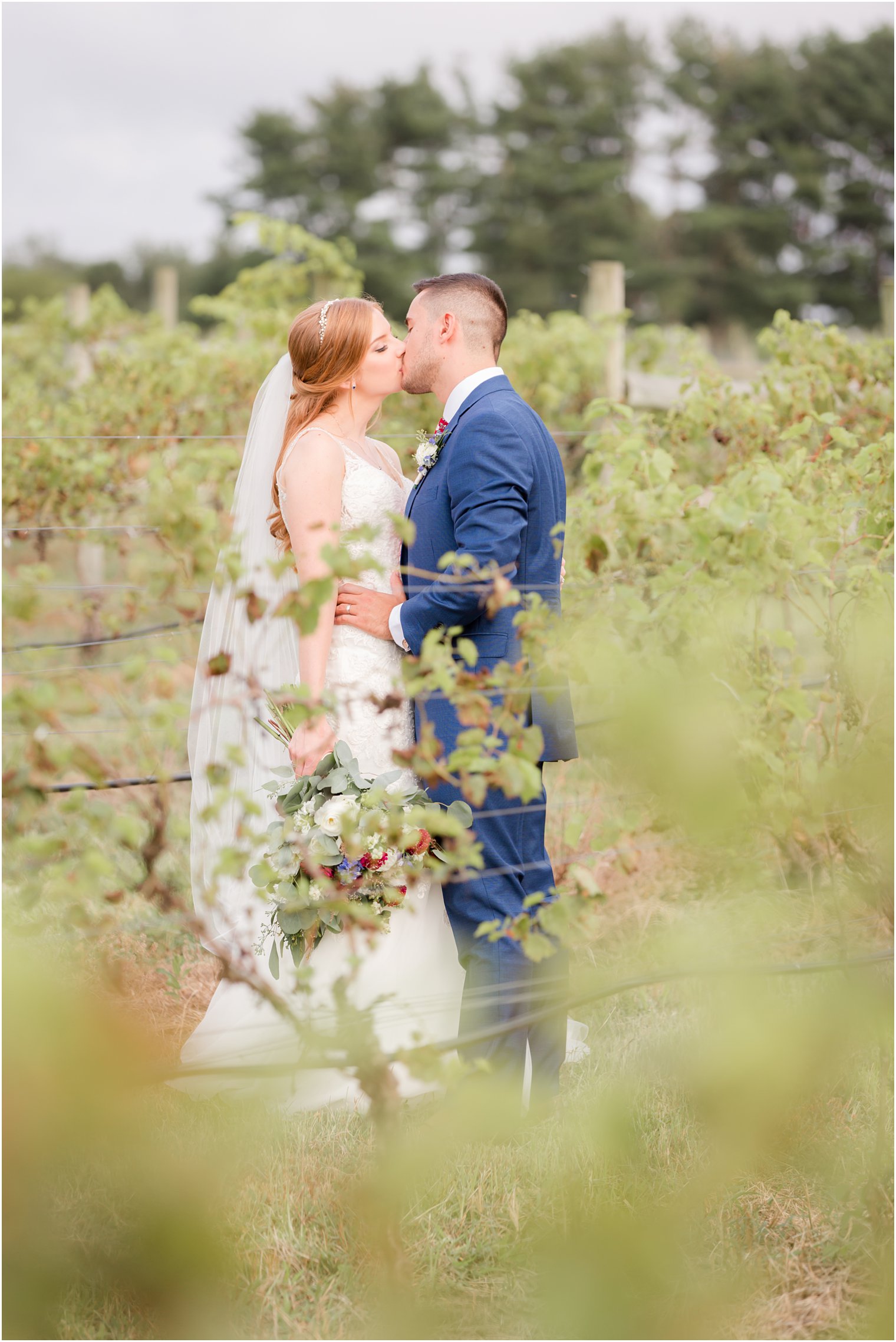 bride and groom portraits at Laurita Winery wedding venue at New Egypt, NJ