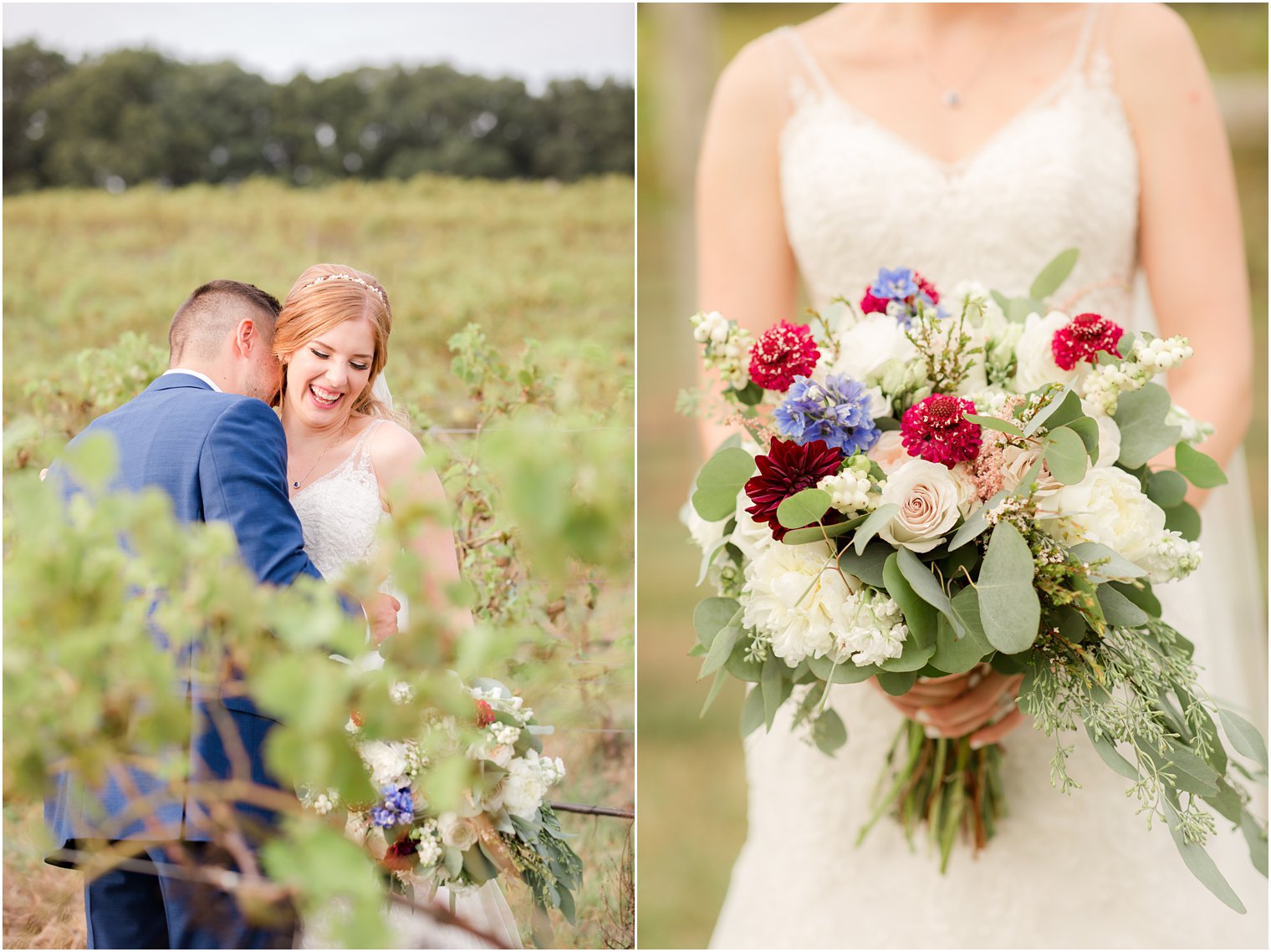 NJ vineyard wedding at Laurita Winery