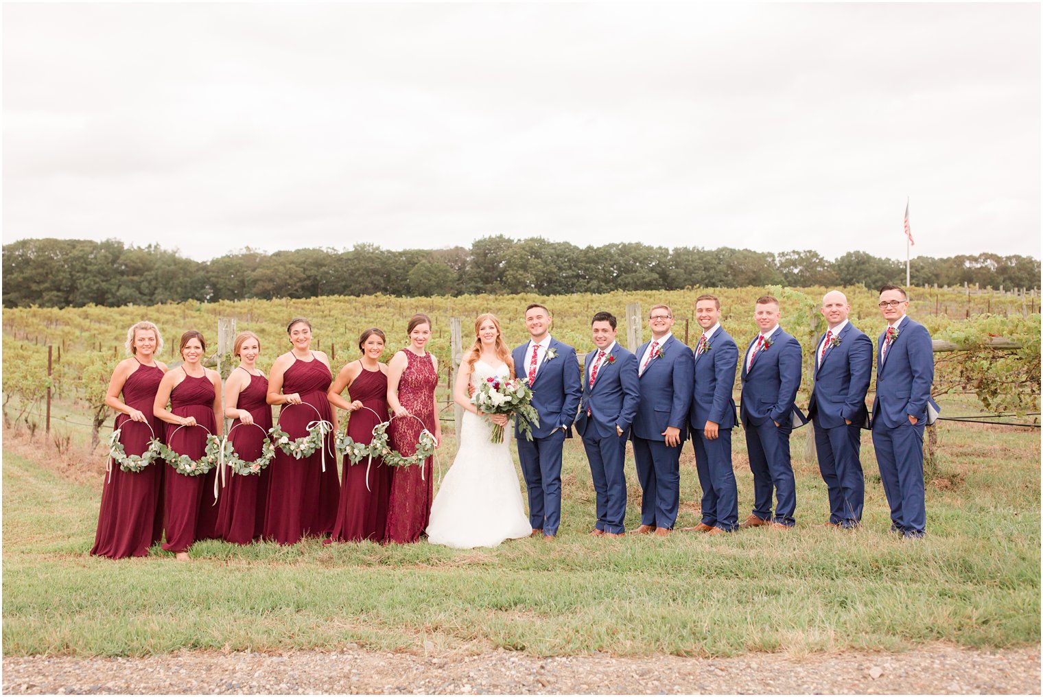 Bridal party at Laurita Winery