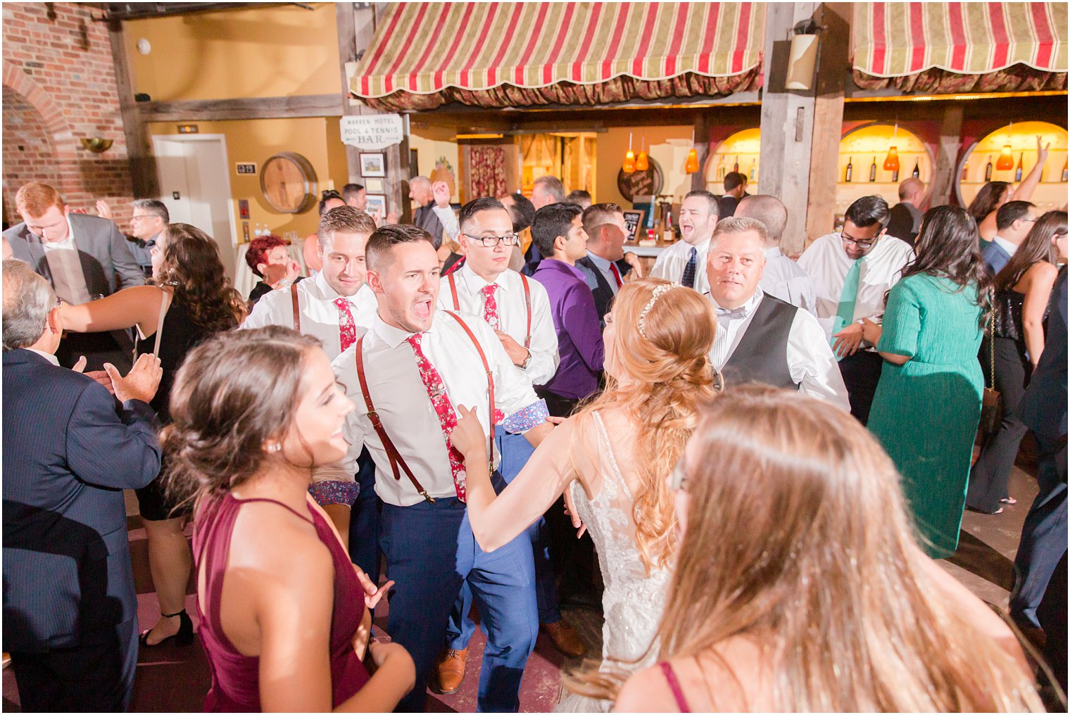 Guests on dance floor at Laurita Winery | SCE Event Group as DJ