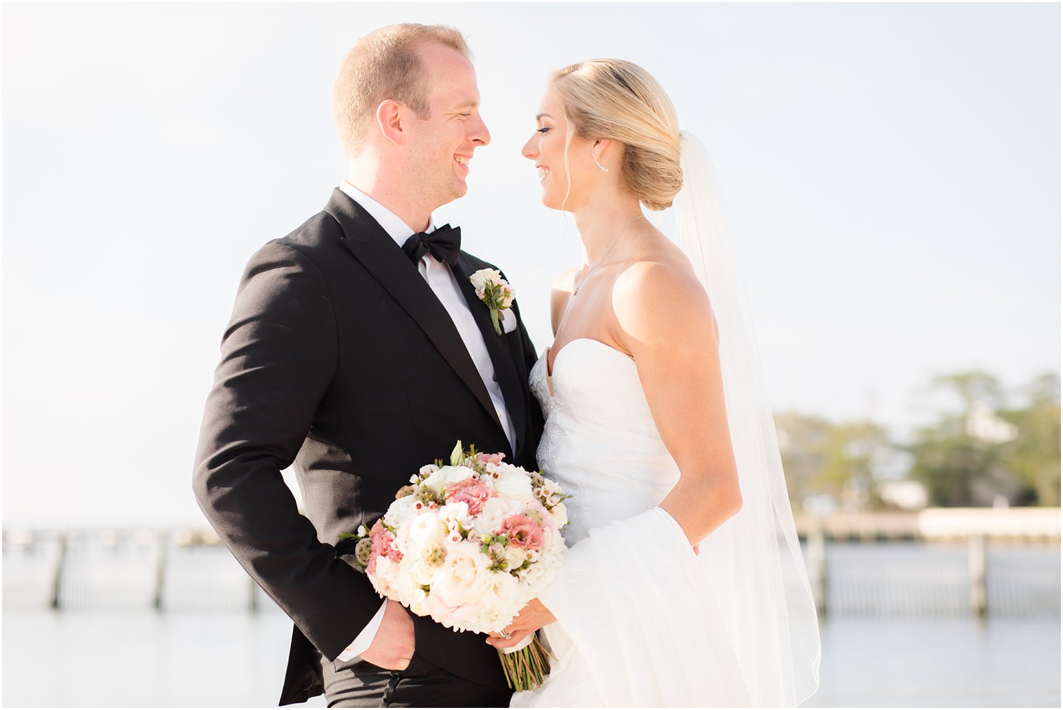 Wedding portraits at Brant Beach Yacht Club