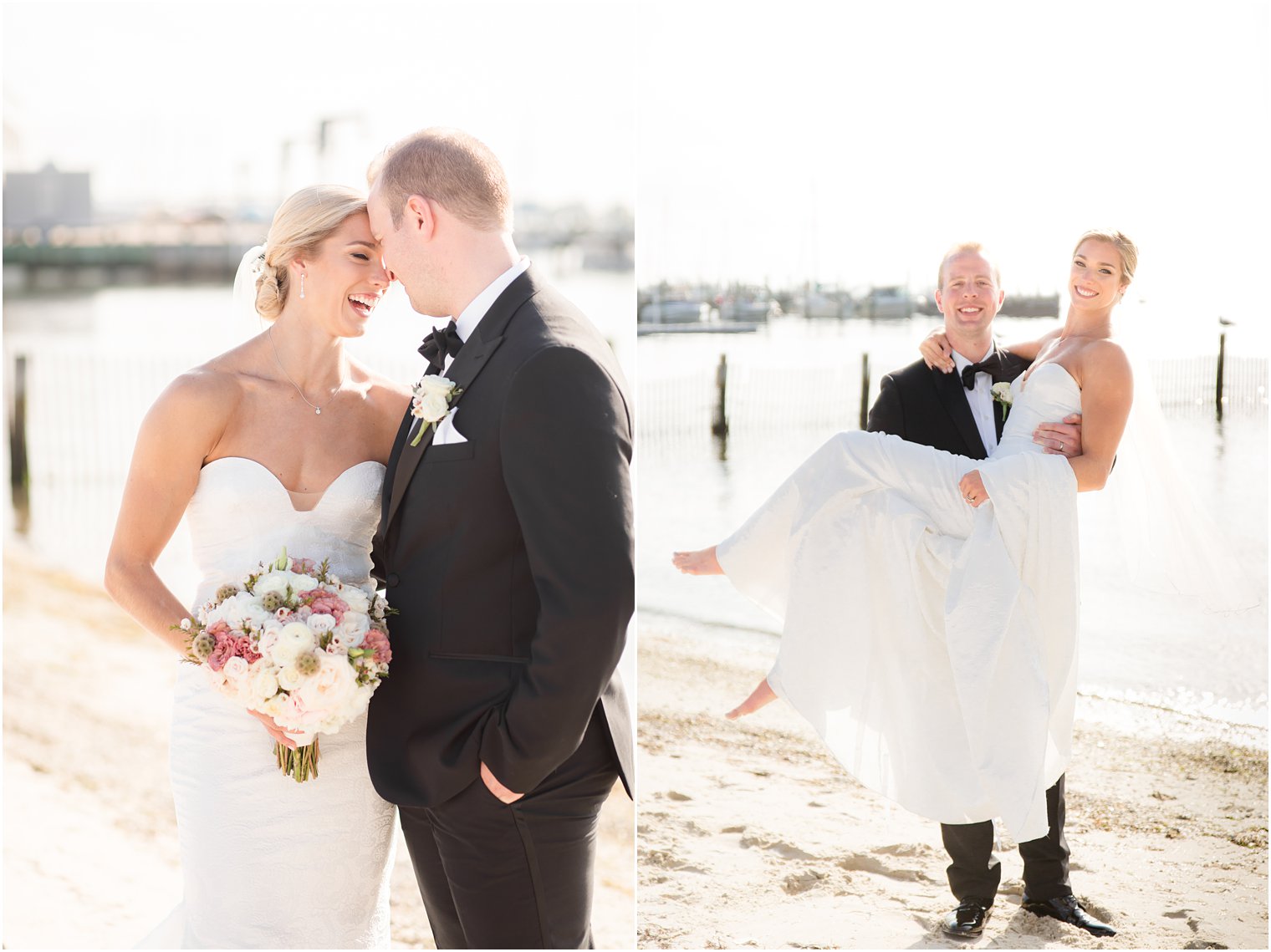 Wedding portraits at Brant Beach Yacht Club